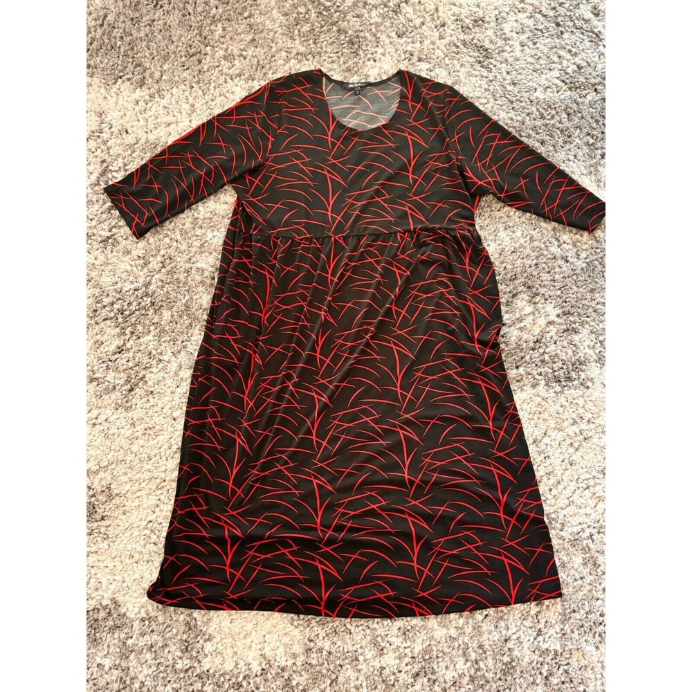 Ulla Popken 20/22 Dress - Black And Red